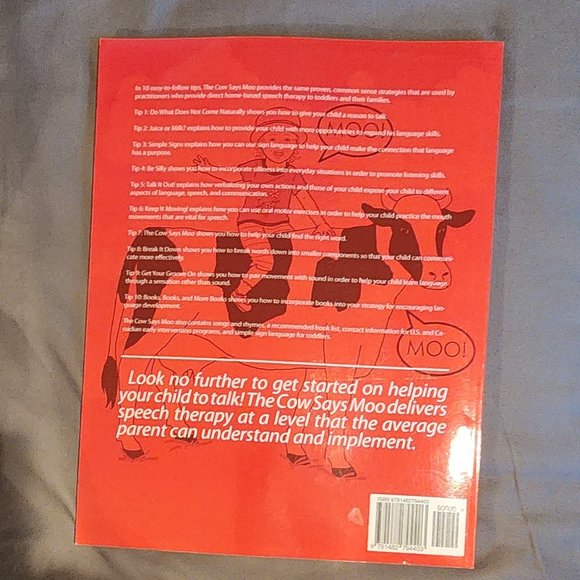 The Cow Says Moo: Ten Tips To Teach Toddlers To Talk Paperback By Vicky McErlean - Picture 6 of 6